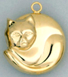 M1275 2 sided hollow cat charm