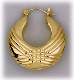 M1278 Sculptured Hoop Earring