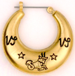 M1200 Zodiac Hoop Earring Virgo