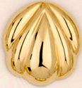 M1101 Sculptured Button Earring