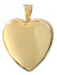 plain gold 13mm heart locket