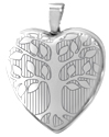 L3045 small sterling tree of life heart locket