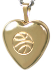 4019 basketball heart locket