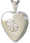 sterling basketball heart locket