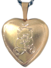 L4031 teddy bear heart locket