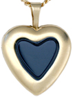 L4036 Raised 16mm heart locket with setting