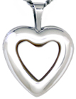 sterling 16mm heart locket with setting