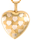 L4067 gold multi hearts heart locket