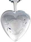 L4078 16mm heart locket with heart