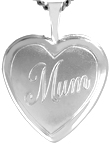 L4095 16mm heart locket with mum