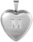 L4117A small heart locket with embossed initial