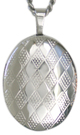 Diamond Pattern oval locket