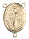 gold miraculous locket center rosary