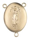 gold embossed guadalupe locket rosary