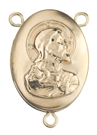 Oval sacred heart rosary locket