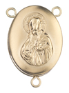 L7033 sacred heart oval rosary locket