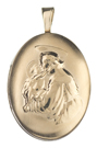 gold st anthony oval locket