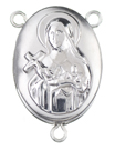L7042 st therese  oval rosary locket