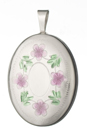 16mm oval floral locket