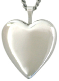silver 20mm heart locket