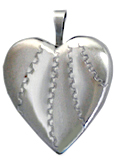 2 texture 20mm heart swirl locket