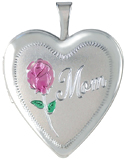 L5010 Mom with rose heart locket