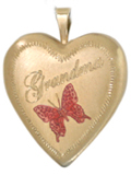 L5011 grandma gold heart locket