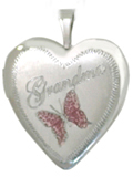 L5011 sterling grandma with butterfly locket