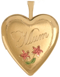 L5013K Mum with rose heart locket