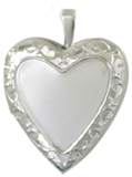 silver framed 20mm heart locket