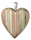 L5032 tri color pattern stock 20mm heart locket