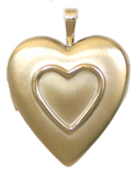 gold embossed heart locket