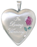L5057 Loving memory heart locket