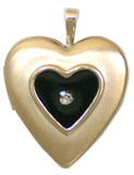 gold raised heart with epoxy