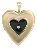 raised heart locket with resin
