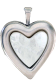 20mm heart locket with mother of pearl