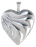 embossed swirl heart locket