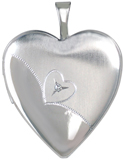 L5122D heart with diamond heart diamond