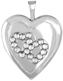L5132 crystal hearts heart locket