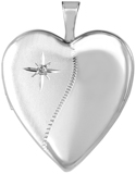 L5146DT diamond two texture 20mm heart locket