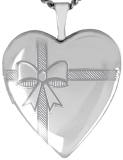 L5156 bow 20mm heart locket