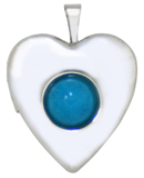 L5173 2-mm heart locket with 7mm stone
