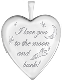 L5205 Love you to the moon and back heart locket