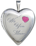 L5208 we love you mom heart locket