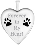 L5211CR pet memorial heart locket