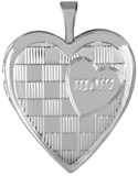 L5231 mom on pattern 20mm heart locket