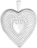 L5234 grid heart locket