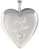 L5240D grandma with diamond heart locket