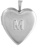L5244A embossed initial heart locket