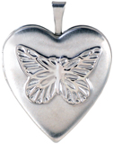 L5256 embossed butterfly heart locket